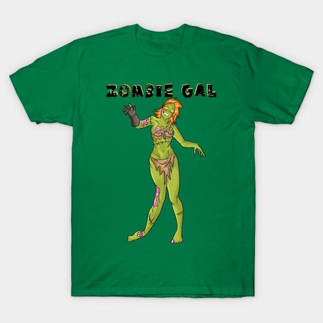 Zombie Gal T-Shirt by archangemon